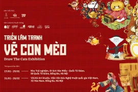 Triển lãm Vẽ con mèo.(Nguồn: DBND)