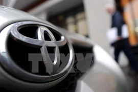 Logo hãng Toyota. (Ảnh minh họa: EPA/TTXVN)