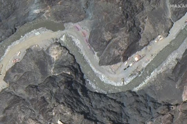 Đường Ranh giới thực tế (LAC) ở Đông Ladakh, biên giới giữa Ấn Độ và Trung Quốc ngày 22/6/2020. (Ảnh: AFP/TTXVN) 