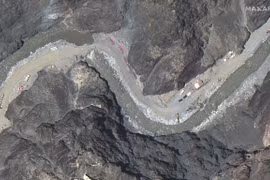 Đường Ranh giới thực tế (LAC) ở Đông Ladakh, biên giới giữa Ấn Độ và Trung Quốc ngày 22/6/2020. (Ảnh: AFP/TTXVN) 