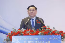Chủ tịch Quốc hội Vương Đình Huệ phát biểu. (Ảnh: Doãn Tấn/TTXVN)