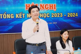Giám đốc Sở Giáo dục và Đào tạo thành phố Cần Thơ Trần Thanh Bình phát biểu tại Hội nghị. (Ảnh: Ánh Tuyết/TTXVN)