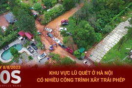 Khu vực lũ quét ở Hà Nội có nhiều công trình xây dựng trái phép