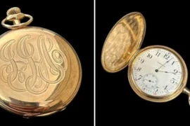 Một chiếc đồng hồ bỏ túi bằng vàng được tìm thấy cùng thi thể của ông John Jacob Astor. (Nguồn: CBS)
