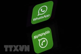 Biểu tượng ứng dụng nhắn tin WhatsApp. (Ảnh: AFP/TTXVN) 