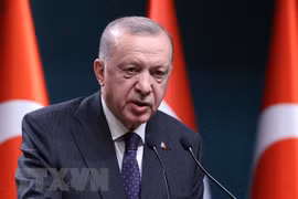 Tổng thống Thổ Nhĩ Kỳ Recep Tayyip Erdogan. (Ảnh: AFP/TTXVN) 