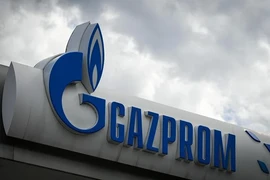 Biểu tượng Tập đoàn Khí đốt Gazprom của Nga. (Ảnh: AFP/TTXVN) 