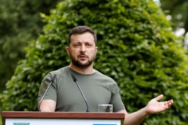 Tổng thống Ukraine Volodymyr Zelensky. (Ảnh: AFP/TTXVN) 