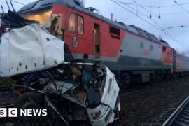 Tai nạn tàu hỏa ở Nga. (Nguồn: BBC)