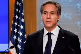 Tân Ngoại trưởng Mỹ Antony Blinken phát biểu trong cuộc họp báo tại Washington, DC, ngày 27/1. (Ảnh: AFP/TTXVN) 
