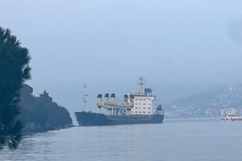 Tàu chở hàng MKK 1 bị mắc cạn.(Nguồn: Daily Sabah)