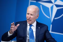 Tổng thống Mỹ Joe Biden phát biểu tại Hội nghị thượng đỉnh NATO ở Madrid (Tây Ban Nha), ngày 29/6/2022. (Ảnh: AFP/TTXVN)