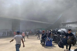 Hiện trường vụ cháy. (Ảnh: TTXVN phát)