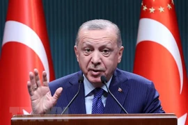 Tổng thống Thổ Nhĩ Kỳ Recep Tayyip Erdogan. (Ảnh: AFP/TTXVN) 