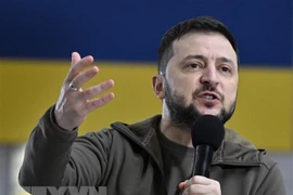 Tổng thống Ukraine Volodymyr Zelensky. (Ảnh: AFP/TTXVN) 