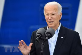 Tổng thống Mỹ Joe Biden phát biểu Nhà Trắng. (Ảnh: AFP/TTXVN)