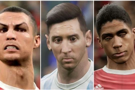Người chơi đã bày tỏ sự thất vọng về eFootball 2022 trên khắp mạng xã hội, ví dụ như tạo hình của siêu sao Cristiano Ronaldo với đôi mắt lé. (Nguồn: Reuters.) 