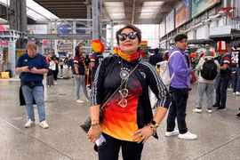 Fan hâm mộ Đội tuyển Đức đến từ Việt Nam. (Nguồn: Anh Quang/Vietnam+)