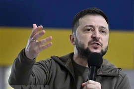 Tổng thống Ukraine Volodymyr Zelensky. (Ảnh: AFP/TTXVN) 