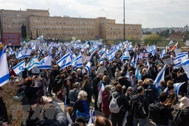 Israel: Hàng trăm người biểu tình phản đối dự luật của quốc hội