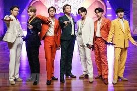 Nhóm nhạc Hàn Quốc BTS (Ảnh: YONHAP/TTXVN)
