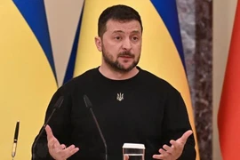 Tổng thống Ukraine Volodymyr Zelensky. (Nguồn: AFP/TTXVN)