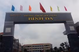 Trường THCS Bình Đa, nơi xảy ra vụ việc. (Ảnh: Tuệ Mẫn)