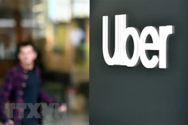 Biểu tượng Uber tại trụ sở ở San Francisco, California, Mỹ. (Ảnh: AFP/TTXVN) 