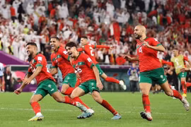 Maroc hiên ngang vào bán kết World Cup 22. (Nguồn: Getty Images)