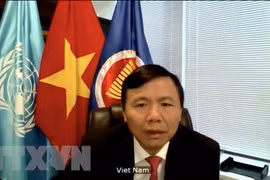 Đại sứ Đặng Đình Quý - Trưởng phái đoàn đại diện thường trực Việt Nam tại Liên hợp quốc. (Ảnh: Hữu Thanh/TTXVN) 