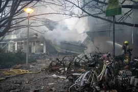 Hiện trường vụ sập tòa nhà chung cư. (Nguồn: nltimes) 