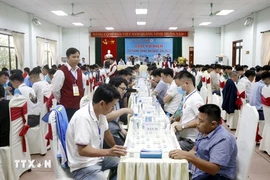 Giải Vô địch Cờ tướng đồng đội Quốc gia. (Ảnh: Đồng Thúy/TTXVN)