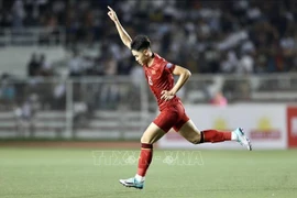 Tiền đạo Đình Bắc. ( Nguồn: TTXVN)