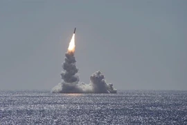 Vụ phóng thử tên lửa Trident II. (Nguồn: The Sun/TTXVN)