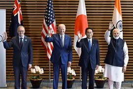 Nhóm bộ tứ tại Hội nghị thượng đỉnh nhóm Bộ tứ (Quad) ở Tokyo, Nhật Bản ngày 24/5/2022. (Ảnh: ANI/TTXVN) 