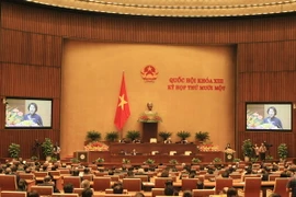 Chủ tịch Quốc hội Nguyễn Thị Kim Ngân phát biểu bế mạc Kỳ họp. (Ảnh: Phạm Kiên/TTXVN)