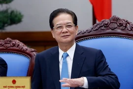 Thủ tướng Nguyễn Tấn Dũng chủ trì Phiên họp Chính phủ tháng 3. (Ảnh: Đức Tám/TTXVN)