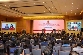 Toàn cảnh Hội nghị sơ kết 1 năm vận hành Cổng Dịch vụ công quốc gia. (Ảnh: Minh Sơn/Vietnam+)