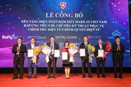 5 doanh nghiệp sở hữu nền tảng điện toán đám mây đủ tiêu chuẩn phục vụ Chính phủ điện tử. (Ảnh: Minh Sơn/Vietnam+)
