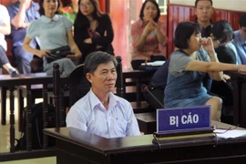 Bị cáo Hồ Minh Khiêm tại phiên tòa phúc thẩm ngày 26/11/2019. (Ảnh: Nguyên Linh/TTXVN)