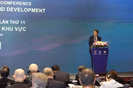 Phó giáo sư, tiến sỹ Nguyễn Vũ Tùng, Giám đốc Học viện Ngoại giao Việt Nam phát biểu. (Ảnh: Văn Điệp/TTXVN)