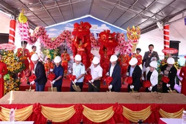 Lễ động thổ xây dựng nhà máy GPPD tại Bình Phước. (Ảnh: Dương Chí Tưởng/TTXVN)