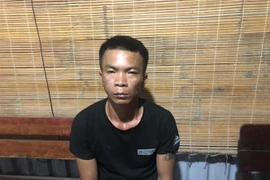 Đối tượng Hợi bị lực lượng chức năng bắt giữ. (Ảnh: Đậu Tất Thành/TTXVN)