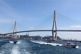 Cảng quốc tế Busan. (Ảnh: Thống Nhất/TTXVN)