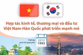 Hợp tác thương mại và đầu tư Việt Nam-Hàn Quốc phát triển mạnh mẽ