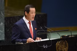Đại sứ Triều Tiên tại LHQ Kim Song. (Ảnh: AFP/TTXVN)