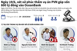 [Infographics] Xử phúc thẩm vụ PVN góp 800 tỷ đồng vào Oceanbank