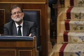 Thủ tướng bị phế truất Mariano Rajoy tại phiên bỏ phiếu bất tín nhiệm của Quốc hội ở Madrid. (Nguồn: EPA-EFE/TTXVN)