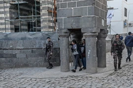 Cảnh sát Thổ Nhĩ Kỳ tuần tra tại tỉnh Diyarbakir. (Nguồn: AFP/TTXVN)