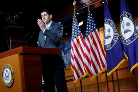 Chủ tịch Hạ viện Mỹ Paul Ryan trong cuộc họp báo về các dự luật di trú tại Washington DC. (Nguồn: THX/TTXVN)